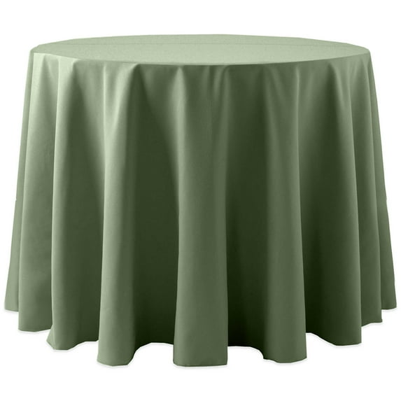 Ultimate Textile (10 Pack) Cotton-feel 108-Inch Round Tablecloth - for Wedding and Banquet, Hotel or Home Fine Dining use, Army Green