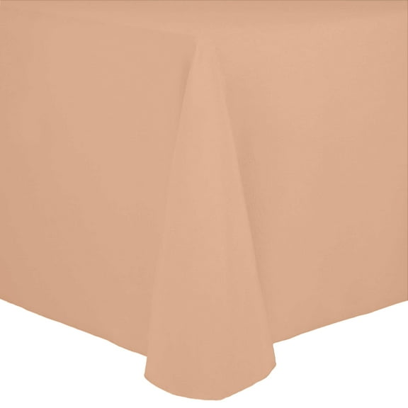 Ultimate Textile (10 Pack) Cotton-feel 108 x 132-Inch Rectangular Tablecloth - for Wedding and Banquet, Hotel or Home Fine Dining use, Peach