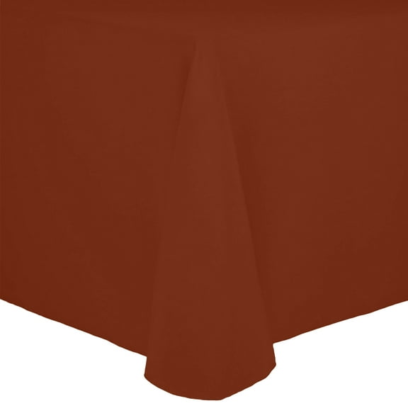 Ultimate Textile (10 Pack) Cotton-feel 52 x 70-Inch Oval Fine Dining Tablecloth, Burnt Orange