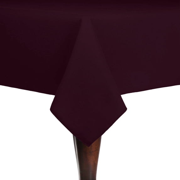 Ultimate Textile (10 Pack) Cotton-feel 54 x 120-Inch Rectangular Tablecloth - for Wedding and Banquet, Hotel or Home Fine Dining use, Burgundy Dark Red