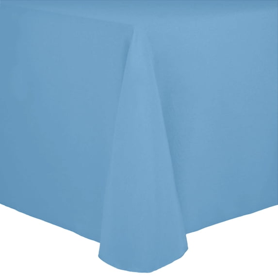 Ultimate Textile (10 Pack) Cotton-feel 60 x 120-Inch Oval Tablecloth - for Home Dining Tables, Light Baby Blue