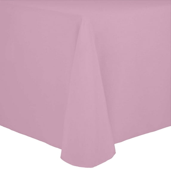Ultimate Textile (10 Pack) Cotton-feel 60 x 84-Inch Oval Tablecloth - for Home Dining Tables, Light Pink