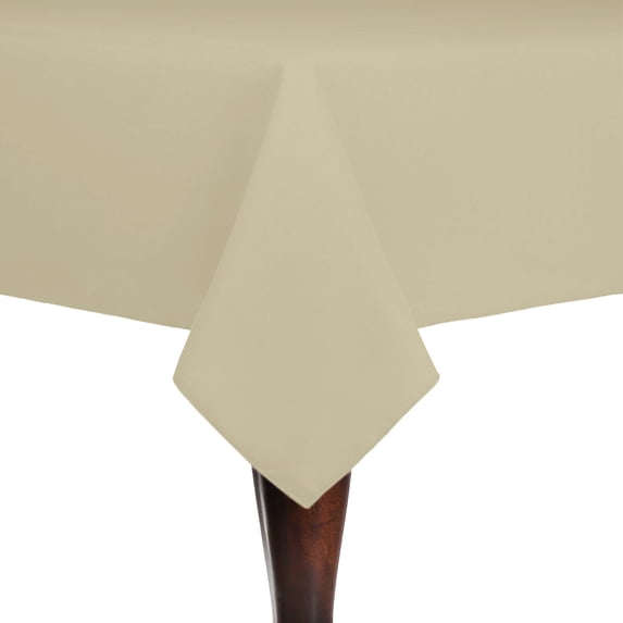 Ultimate Textile (10 Pack) Cotton-feel 60 x 90-Inch Rectangular Tablecloth - for Wedding and Banquet, Hotel or Home Fine Dining use, Tan Beige