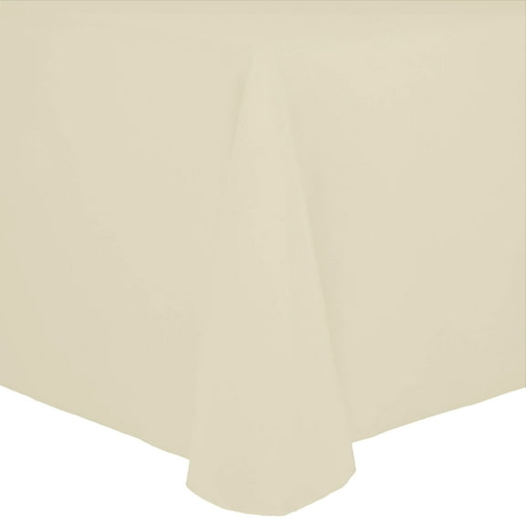 Ultimate Textile (10 Pack) Cotton-feel 70 x 104-Inch Oval Tablecloth - for Home Dining Tables, Ivory Cream