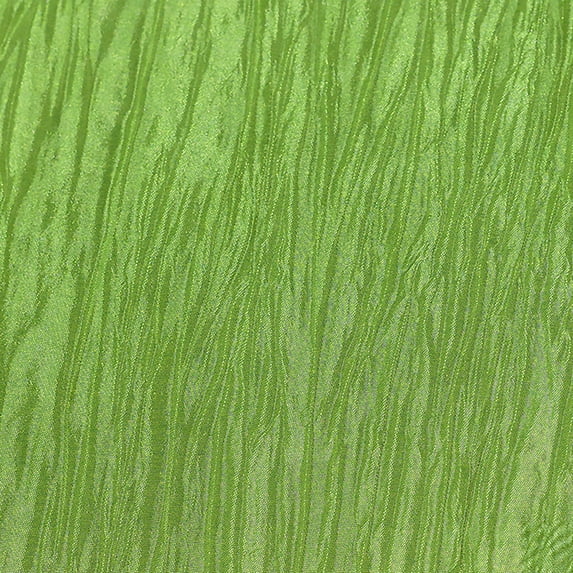 Ultimate Textile (10 Pack) Crinkle Taffeta - Delano 50 x 90-Inch Rectangular Tablecloth - for Party, Wedding, Home Dining, Hotel and Catering use, Apple Green