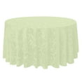 thumbnail image 1 of Ultimate Textile (10 Pack) Damask Melrose 114-Inch Round Tablecloth - Home Dining Collection - Floral Leaf Scroll Jacquard Design, Ivory Cream, 1 of 3