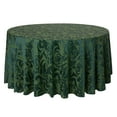 thumbnail image 1 of Ultimate Textile (10 Pack) Damask Melrose 90-Inch Round Tablecloth - Home Dining Collection - Floral Leaf Scroll Jacquard Design, Hunter Green, 1 of 3