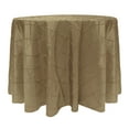 thumbnail image 1 of Ultimate Textile (10 Pack) Embroidered Pintuck Taffeta 126-Inch Round Tablecloth Taupe, 1 of 3