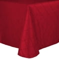 thumbnail image 1 of Ultimate Textile (10 Pack) Embroidered Pintuck Taffeta 52 x 70-Inch Oval Tablecloth Holiday Red, 1 of 2