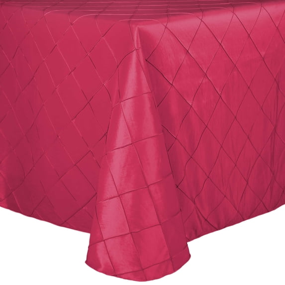 Ultimate Textile (10 Pack) Embroidered Pintuck Taffeta 60 x 120-Inch Oval Tablecloth Watermelon
