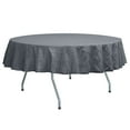 thumbnail image 1 of Ultimate Textile (10 Pack) Embroidered Pintuck Taffeta 84-Inch Round Tablecloth Steel Grey, 1 of 3
