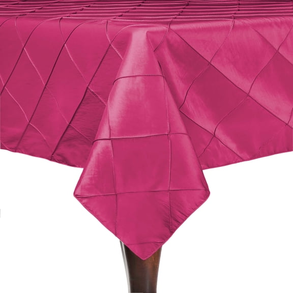Ultimate Textile (10 Pack) Embroidered Pintuck Taffeta 84 x 84-Inch Square Tablecloth Watermelon
