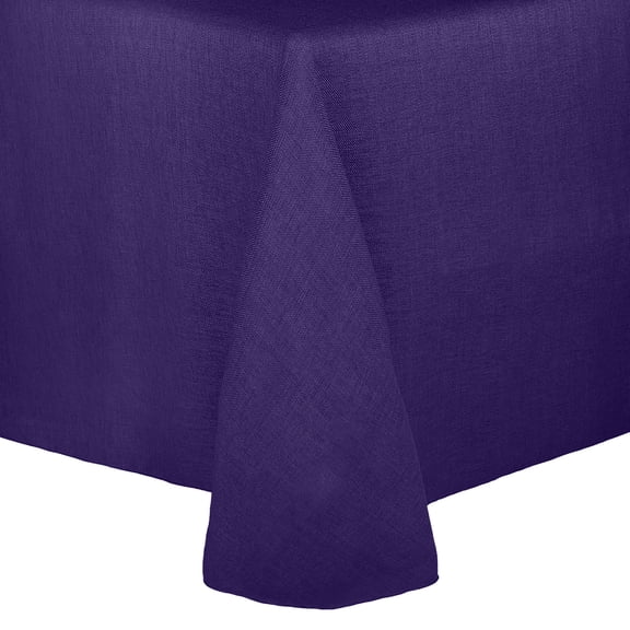 Ultimate Textile (10 Pack) Faux Burlap - Havana 108 x 156-Inch Rectangular Tablecloth - Basket Weave, Purple