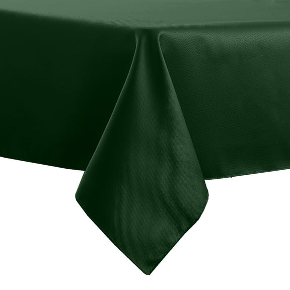 Ultimate Textile (10 Pack) Herringbone - Fandango 52 x 70-Inch Rectangular Tablecloth, Hunter Green