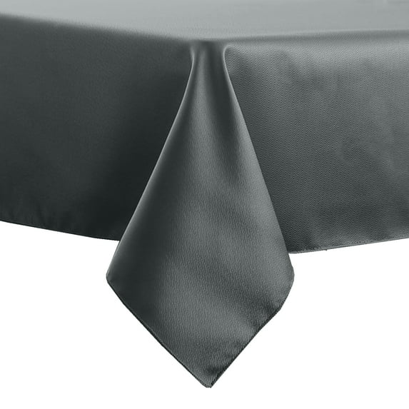Ultimate Textile (10 Pack) Herringbone - Fandango 58 x 144-Inch Rectangular Tablecloth, Charcoal Grey