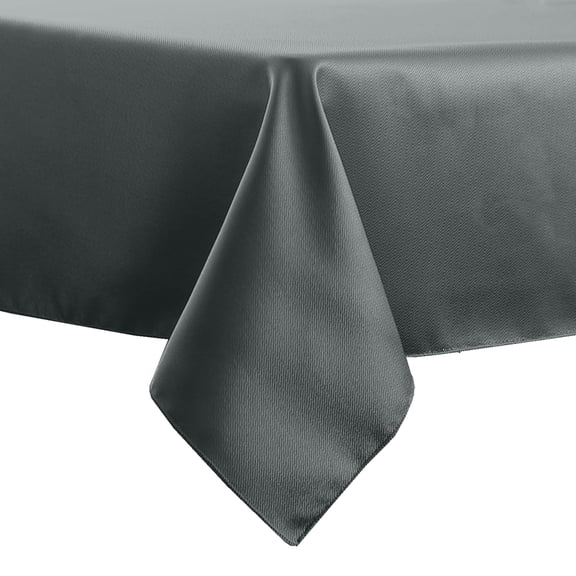Ultimate Textile (10 Pack) Herringbone - Fandango 58 x 144-Inch Rectangular Tablecloth, Charcoal Grey