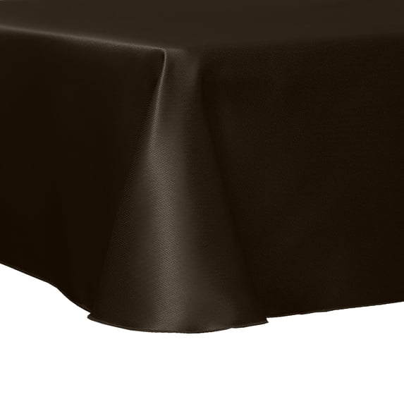 Ultimate Textile (10 Pack) Herringbone - Fandango 60 x 84-inch Oval Tablecloth, Chocolate Brown