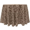 thumbnail image 1 of Ultimate Textile (10 Pack) Miranda 108-Inch Round Damask Tablecloth - Jacquard Weave, Chocolate Brown, 1 of 3