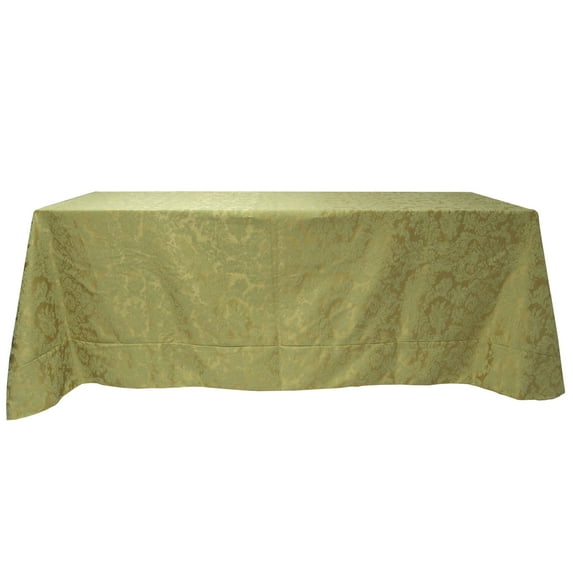 Ultimate Textile (10 Pack) Miranda 108 x 156-Inch Rectangular Damask Tablecloth - Jacquard Weave, Sage Green
