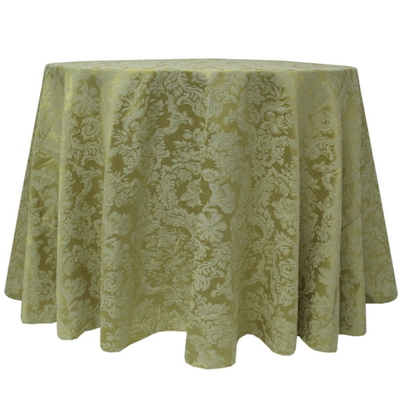 Ultimate Textile (10 Pack) Miranda 90-Inch Round Damask Tablecloth - Jacquard Weave, Sage Green