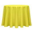 thumbnail image 1 of Ultimate Textile (10 Pack) Poly-cotton Twill 108-Inch Round Tablecloth - for Restaurant and Catering, Hotel or Home Dining use, Lemon Yellow, 1 of 3