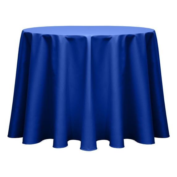 Ultimate Textile (10 Pack) Poly-cotton Twill 108-Inch Round Tablecloth - for Restaurant and Catering, Hotel or Home Dining use, Royal Blue