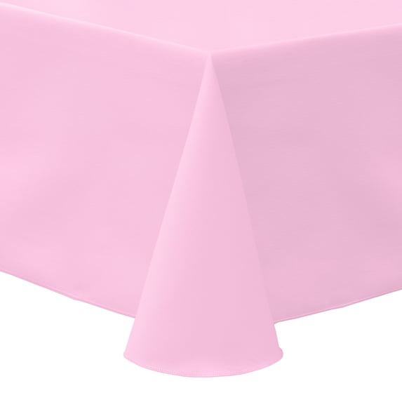 Ultimate Textile (10 Pack) Poly-cotton Twill 108 x 132-Inch Rectangular Tablecloth - for Restaurant and Catering, Hotel or Home Dining use, Light Pink