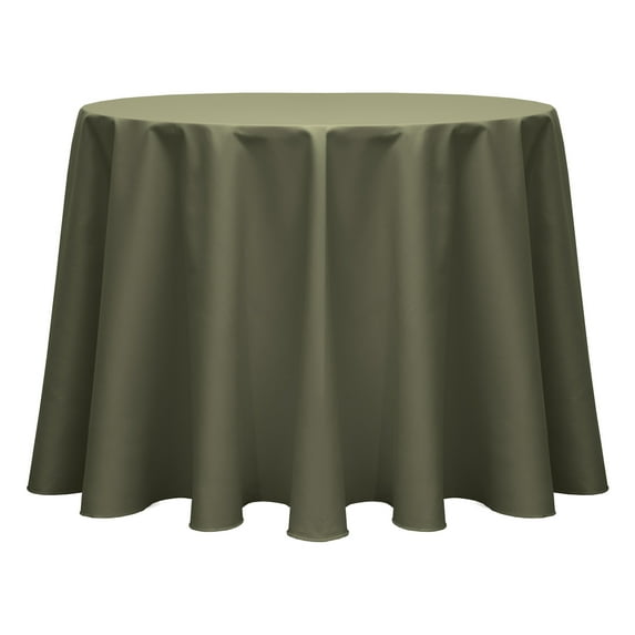 Ultimate Textile (10 Pack) Poly-cotton Twill 114-Inch Round Tablecloth - for Restaurant and Catering, Hotel or Home Dining use, Olive Green