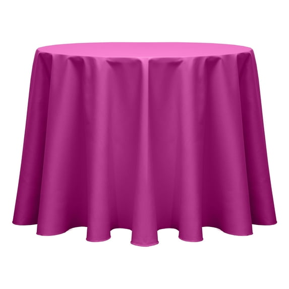 Ultimate Textile (10 Pack) Poly-cotton Twill 114-Inch Round Tablecloth - for Restaurant and Catering, Hotel or Home Dining use, Raspberry Red