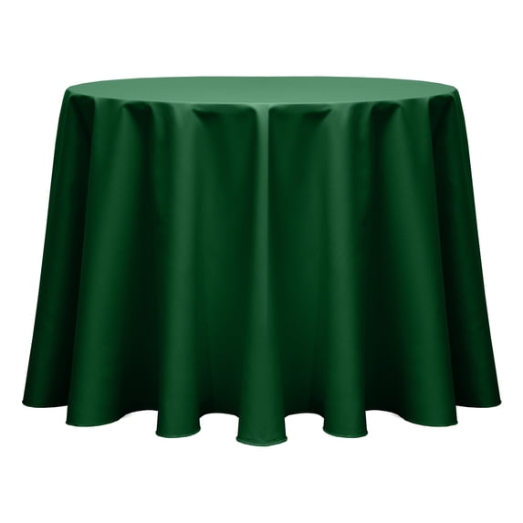Ultimate Textile (10 Pack) Poly-cotton Twill 120-Inch Round Tablecloth - for Restaurant and Catering, Hotel or Home Dining use, Hunter Green