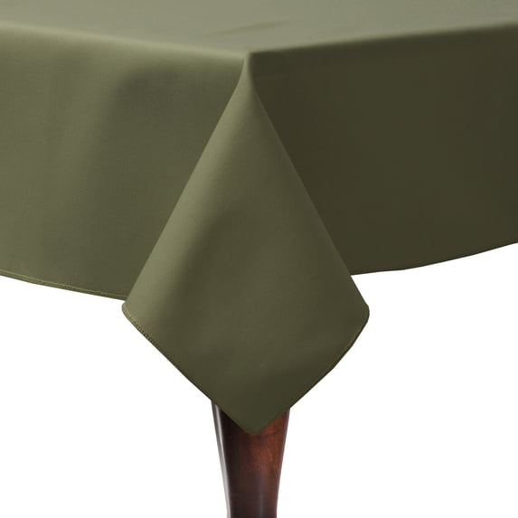 Ultimate Textile (10 Pack) Poly-cotton Twill 60 x 108-Inch Rectangular Tablecloth - for Restaurant and Catering, Hotel or Home Dining use, Olive Green