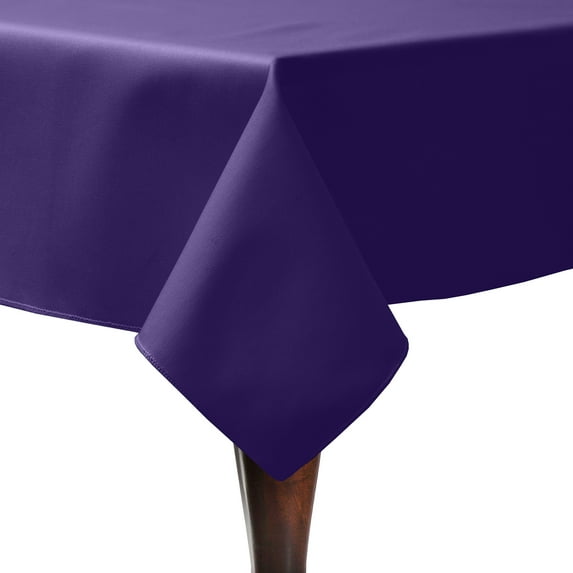 Ultimate Textile (10 Pack) Poly-cotton Twill 60 x 120-Inch Rectangular Tablecloth - for Restaurant and Catering, Hotel or Home Dining use, Purple