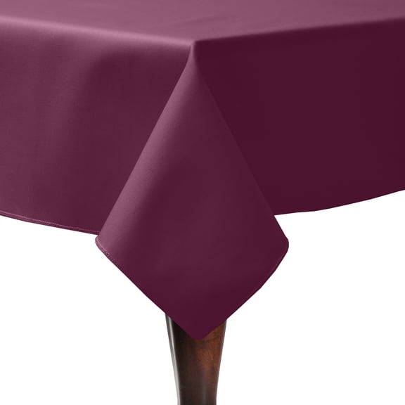 Ultimate Textile (10 Pack) Poly-cotton Twill 60 x 60-Inch Square Tablecloth - for Restaurant and Catering, Hotel or Home Dining use, Burgundy Dark Red