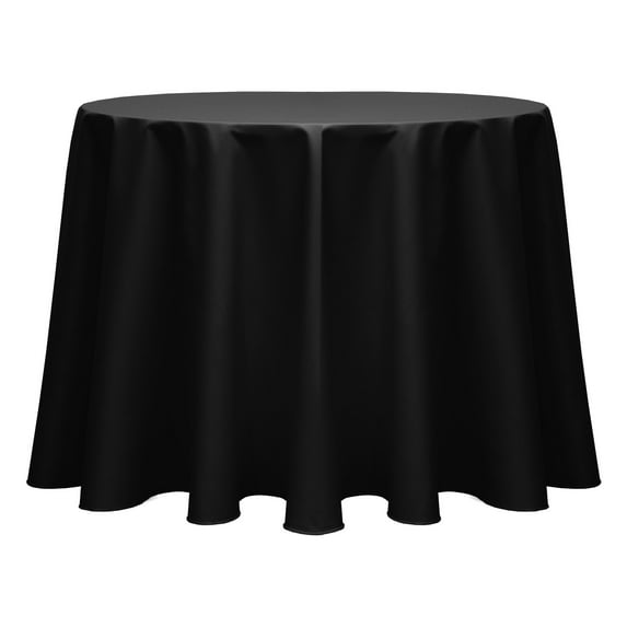 Ultimate Textile (10 Pack) Poly-cotton Twill 90-Inch Round Tablecloth - for Restaurant and Catering, Hotel or Home Dining use, Black
