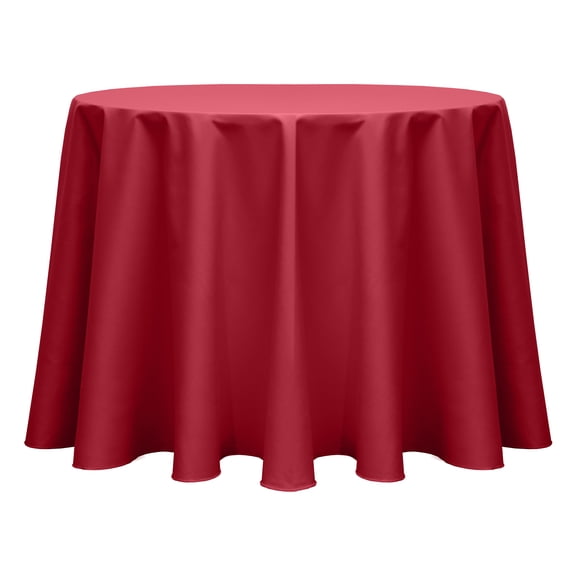 Ultimate Textile (10 Pack) Poly-cotton Twill 96-Inch Round Tablecloth - for Restaurant and Catering, Hotel or Home Dining use, Red
