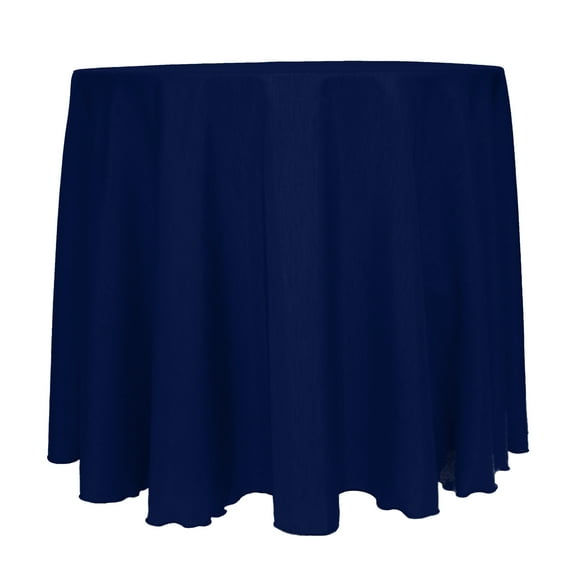 Ultimate Textile (10 Pack) Reversible Shantung Satin - Majestic 102-Inch Round Tablecloth - for Weddings, Home Parties and Special Event use, Navy Blue
