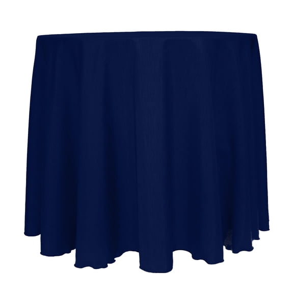Ultimate Textile (10 Pack) Reversible Shantung Satin - Majestic 108-Inch Round Tablecloth - for Weddings, Home Parties and Special Event use, Navy Blue