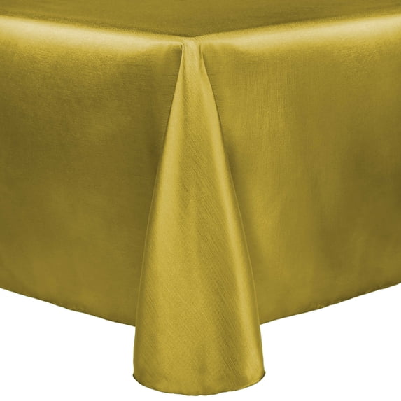 Ultimate Textile (10 Pack) Reversible Shantung Satin - Majestic 108 x 108-Inch Square Tablecloth - for Weddings, Home Parties and Special Event use, Gold