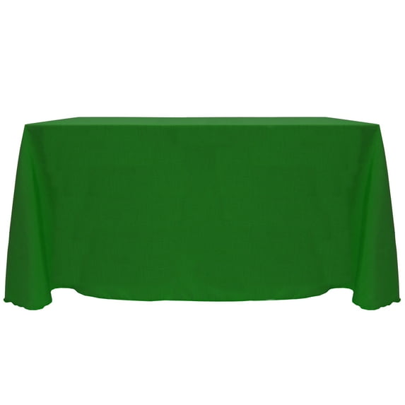 Ultimate Textile (10 Pack) Reversible Shantung Satin - Majestic 108 x 156-Inch Rectangular Tablecloth - for Weddings, Home Parties and Special Event use, Emerald Green