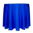 thumbnail image 1 of Ultimate Textile (10 Pack) Reversible Shantung Satin - Majestic 114-Inch Round Tablecloth - for Weddings, Home Parties and Special Event use, Royal Blue, 1 of 4