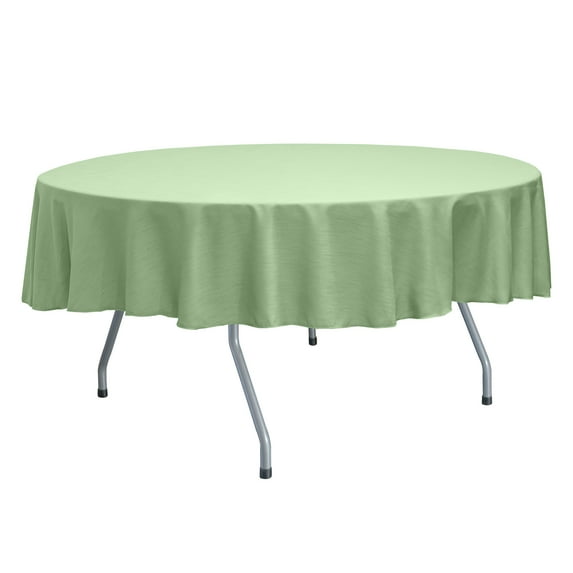 Ultimate Textile (10 Pack) Reversible Shantung Satin - Majestic 60-Inch Round Tablecloth - for Weddings, Home Parties and Special Event use, Sage Green