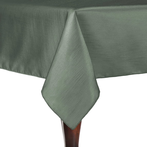 Ultimate Textile (10 Pack) Reversible Shantung Satin - Majestic 72 x 120-Inch Rectangular Tablecloth - for Weddings, Home Parties and Special Event use, Sage Green