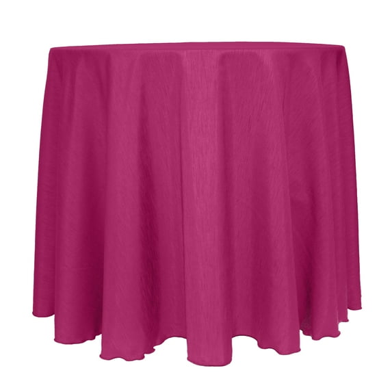 Ultimate Textile (10 Pack) Reversible Shantung Satin - Majestic 90-Inch Round Tablecloth - for Weddings, Home Parties and Special Event use, Raspberry Red