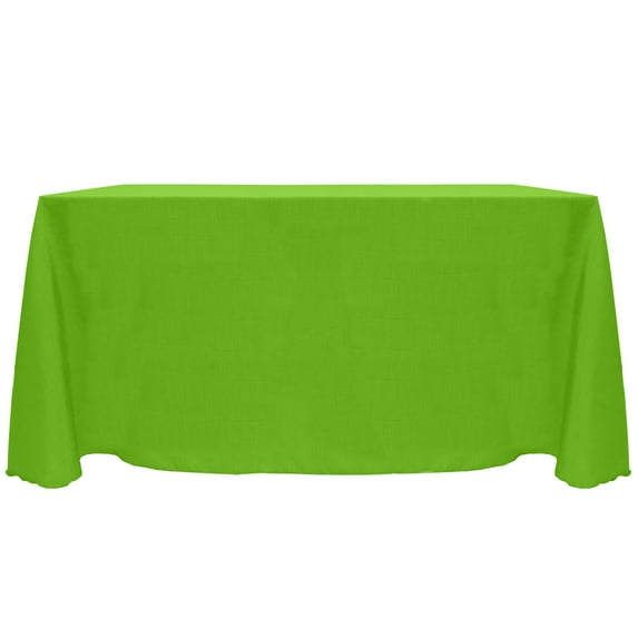 Ultimate Textile (10 Pack) Reversible Shantung Satin - Majestic 90 x 132-Inch Rectangular Tablecloth - for Weddings, Home Parties and Special Event use, Lime Green