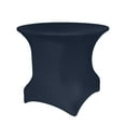 thumbnail image 1 of Ultimate Textile (10 Pack) Round Fitted Stretch Spandex Table Cover - for 60 and 72-Inch Round Tables, Navy Blue, 1 of 2