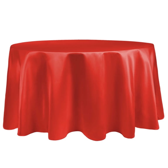 Ultimate Textile (10 Pack) Satin 102-Inch Round Tablecloth - for Wedding, Special Event or Banquet use, Orange