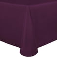 thumbnail image 1 of Ultimate Textile (10 Pack) Satin 70 x 104-Inch Oval Tablecloth - for Home Dining Tables, Aubergine Eggplant Purple, 1 of 4