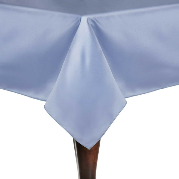 Ultimate Textile (10 Pack) Satin 72 x 108-Inch Rectangular Tablecloth - for Wedding, Special Event or Banquet use, Periwinkle Blue