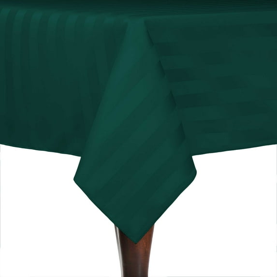 Ultimate Textile (10 Pack) Satin-Stripe 60 x 90-Inch Rectangular Tablecloth - for Wedding and Catering, Hotel or Home Dining use, Teal
