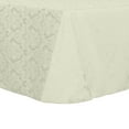 thumbnail image 1 of Ultimate Textile (10 Pack) Saxony 120 x 120-Inch Square Damask Tablecloth - Jacquard Weave Emblem Crest Design, Ivory Cream, 1 of 3